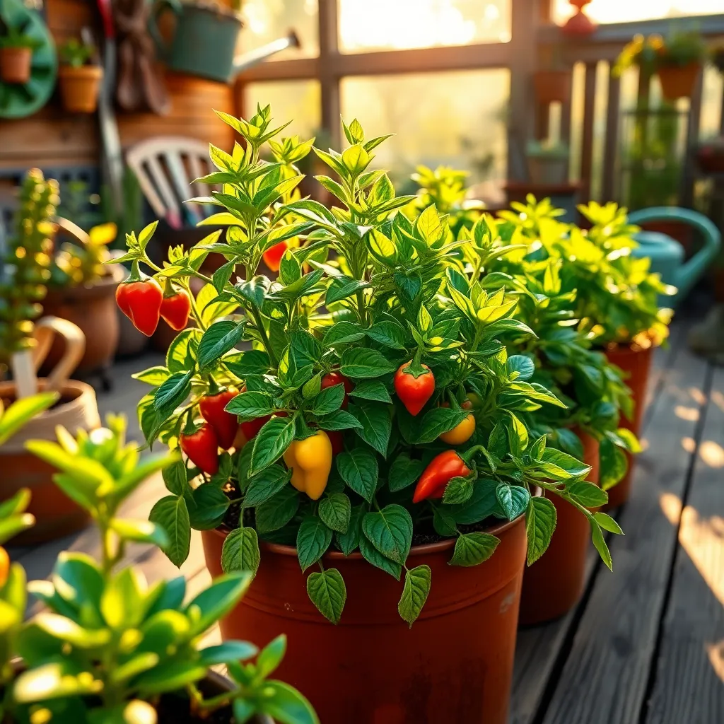 Sunlight Needs for Container Peppers