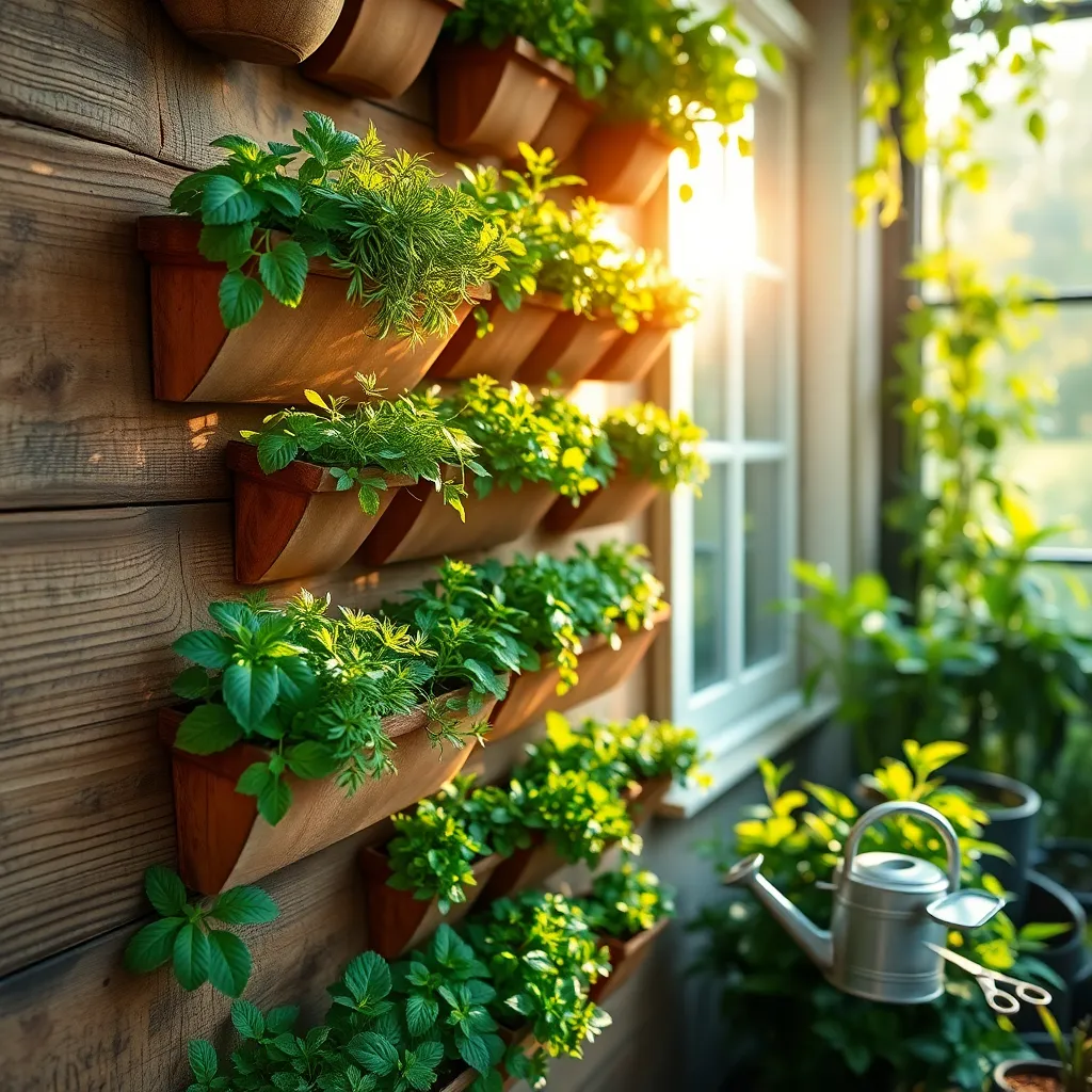 Vertical Herb Gardens (Space-Saving Wall Planters)