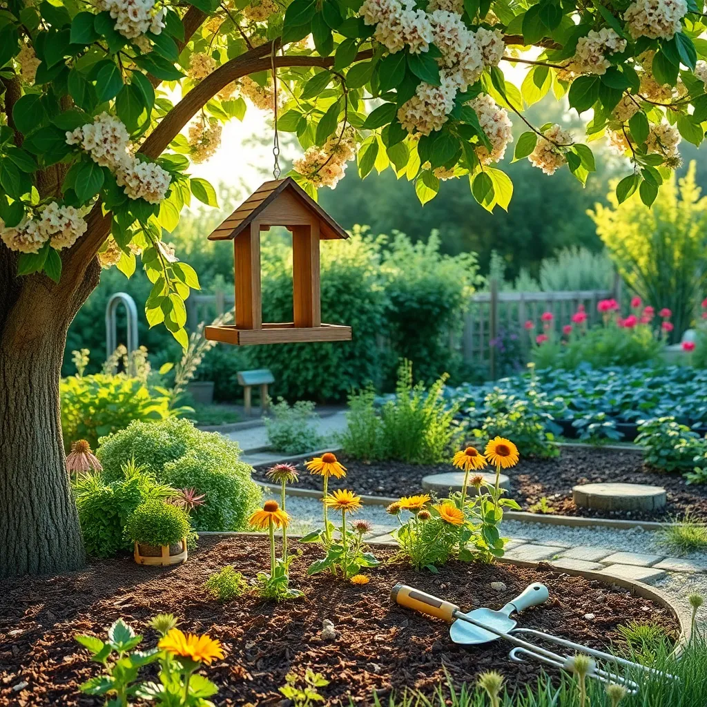 Secure Feeder in Garden