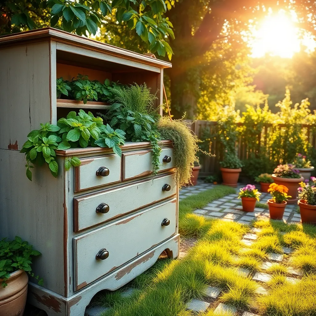Repurpose Old Furniture as Planters