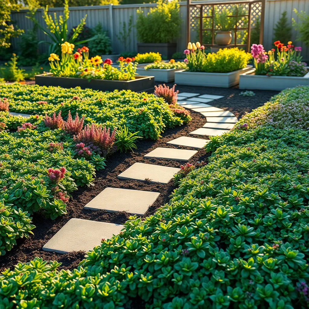 Incorporate Low-Maintenance Groundcovers