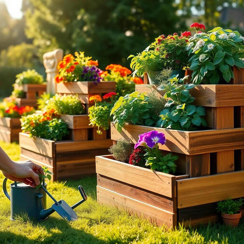 Build Tiered Planters with Wood Slats