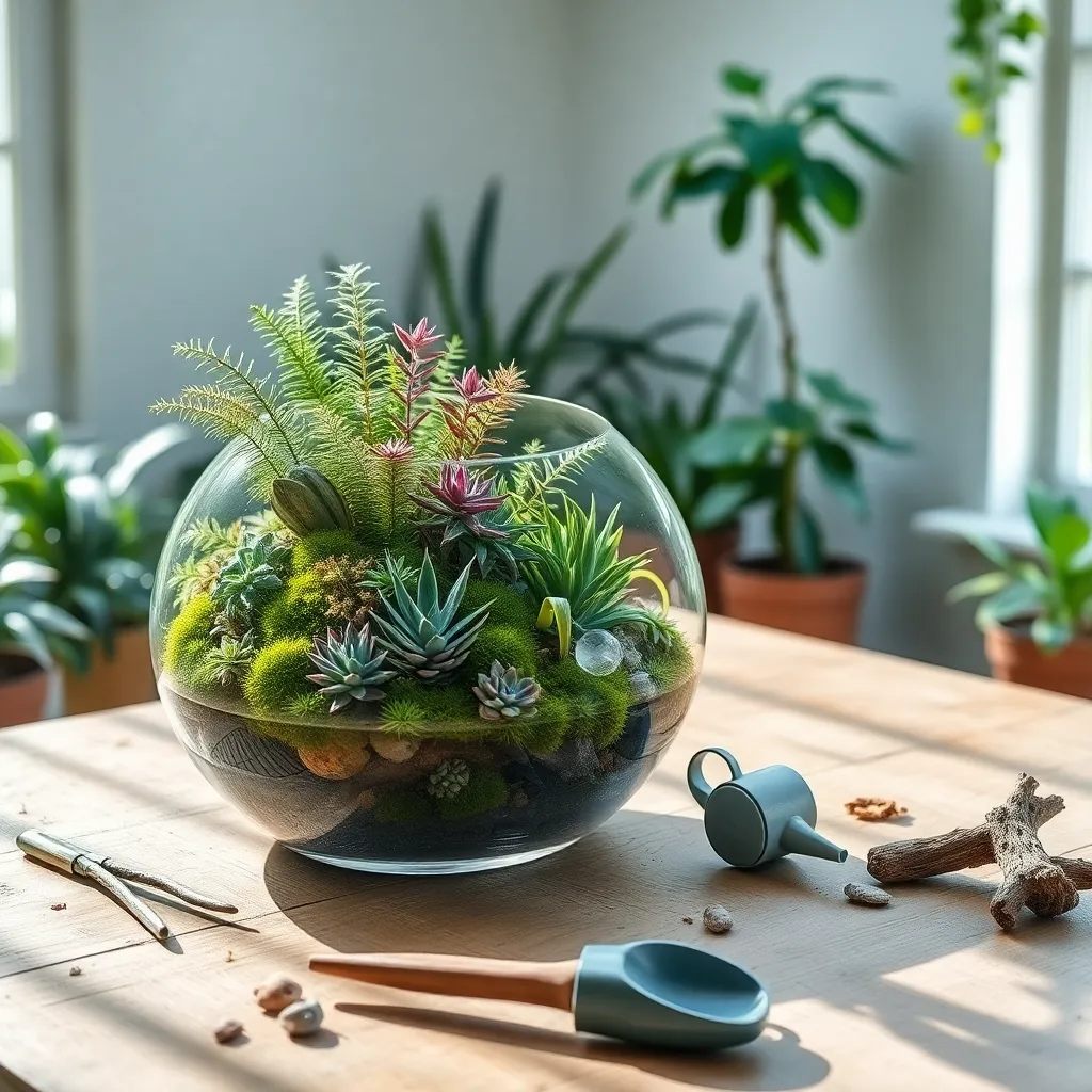 Design a Tabletop Plant Terrarium