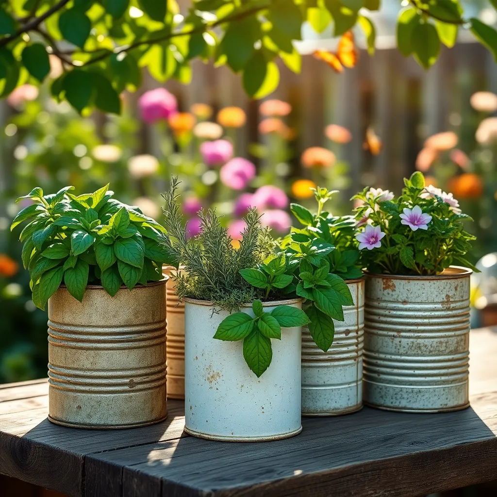 Use Tin Cans as Herb Pots