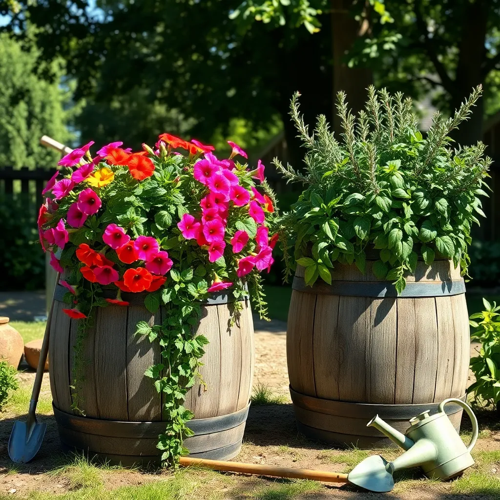 Convert Wine Barrels for Large Plants