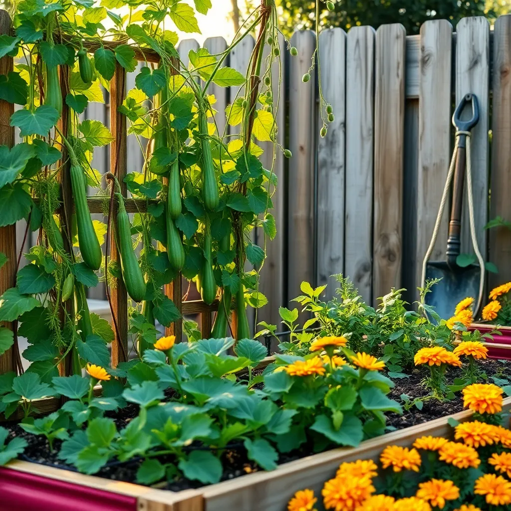 Add Trellises for Climbing Vegetables