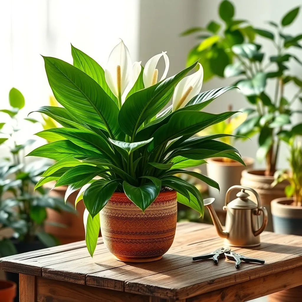 Peace Lily (Spathiphyllum spp.)