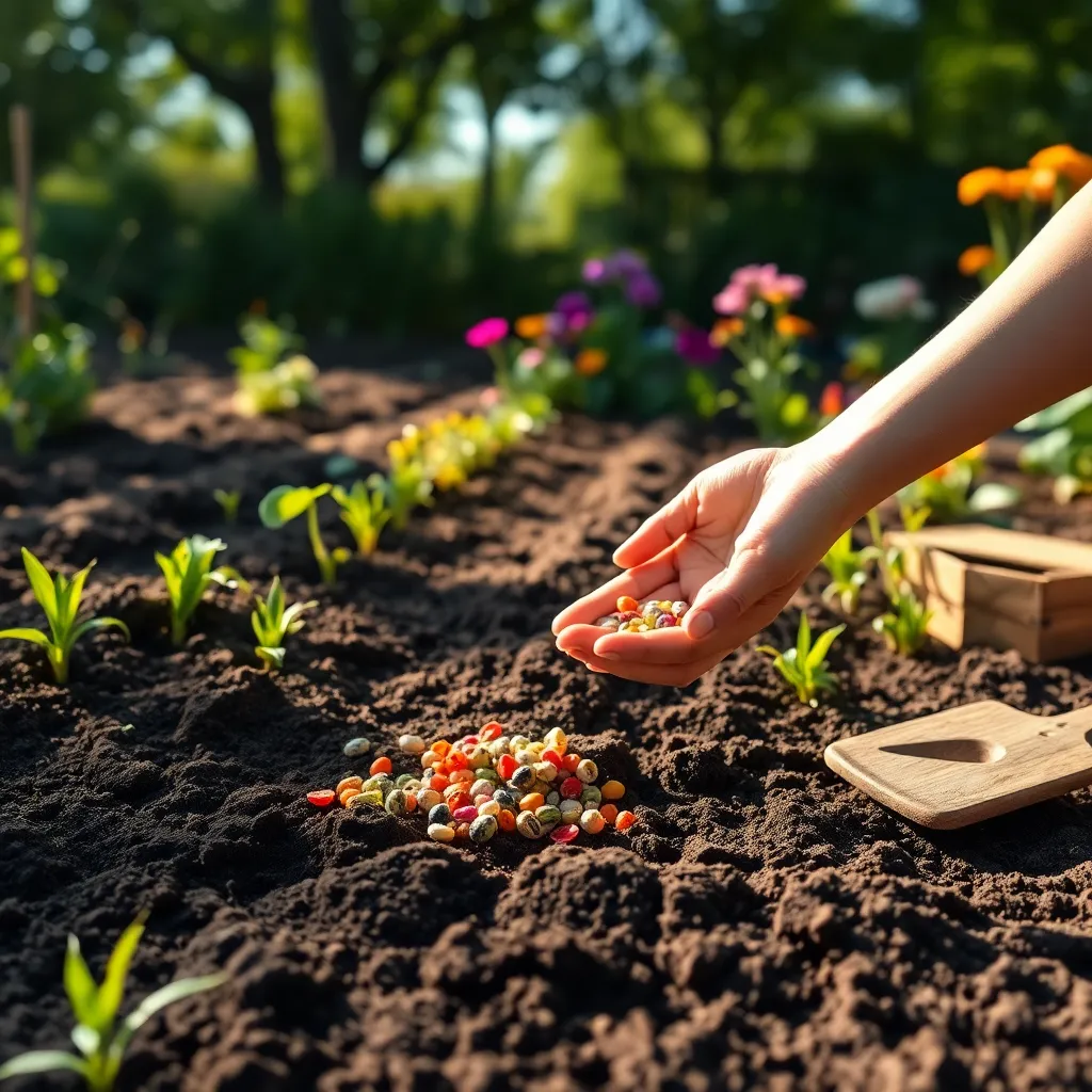 Sow Seeds Evenly Across Soil