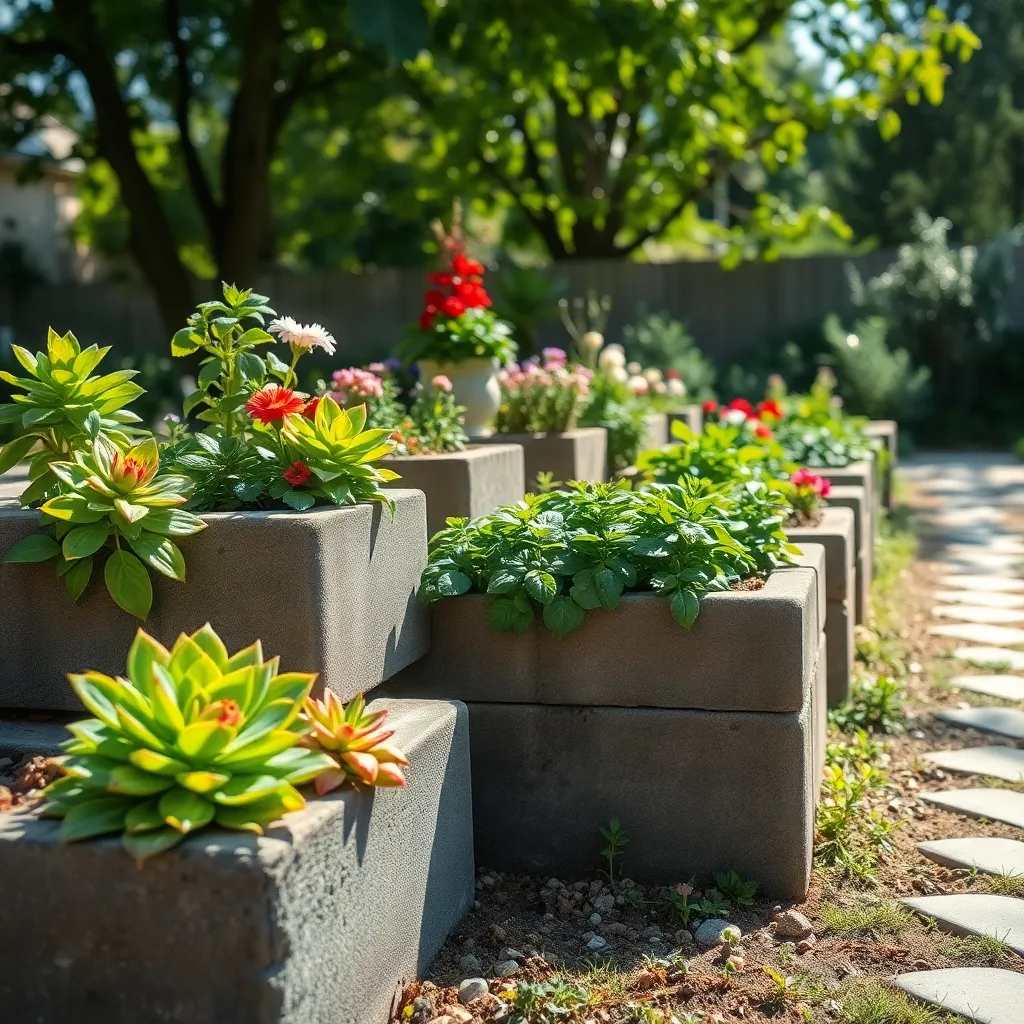 Make Planters from Concrete Blocks