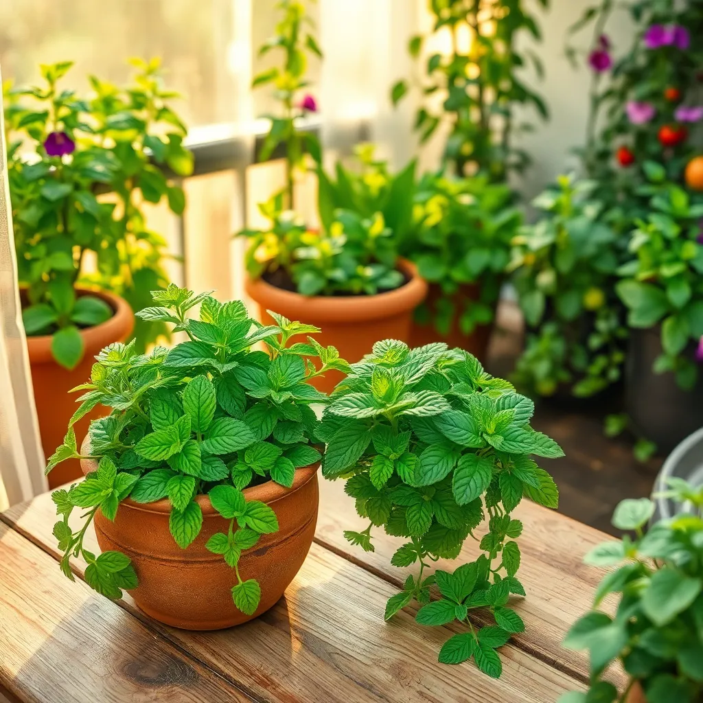 Mint Varieties (Pest-Repelling and Refreshing Aroma)